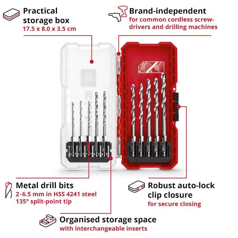 Набор сверел по металлу, шт, EINHELL 49108723