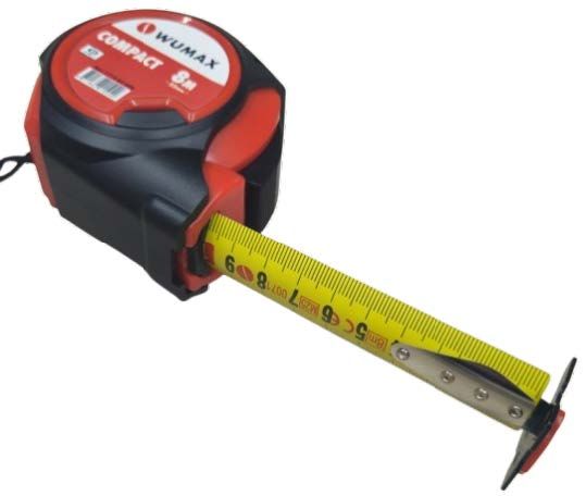 Рулетка измерительная, 5м*25 мм, магнитная, 2 класс, COMPACT, WUMAX 171463605