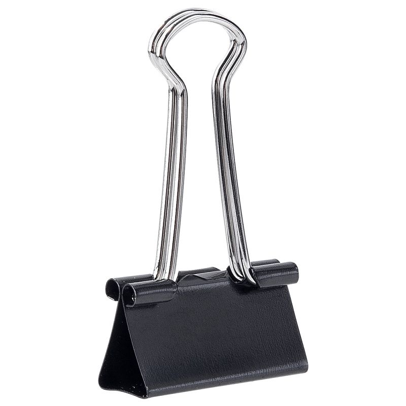 Зажим для бумаг "Deli", 32 мм, 12 штук, черный