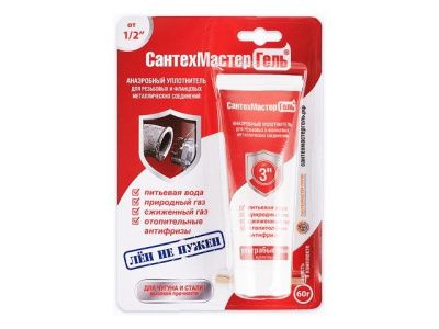 Гель "Сантехмастер" 60 гр., красный СантехМастер 61037