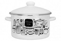 Kitchen Кастрюля 4,0л Эмаль ООО 01-Б1614/4М Kitchen