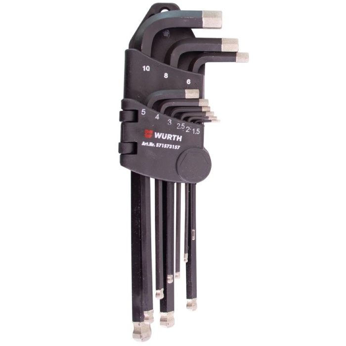 Набор ключей HEX (6-гр) 1,5-10мм, 9шт. WÜRTH 571573157