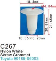 Клипса для крепления внутренней обшивки а/м Тойота пластиковая, 100 шт Forsage C0267(Toyota)