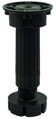 Опора кухонная пласт. h120 трехсоставная, черный (1уп=250шт) RU 36615