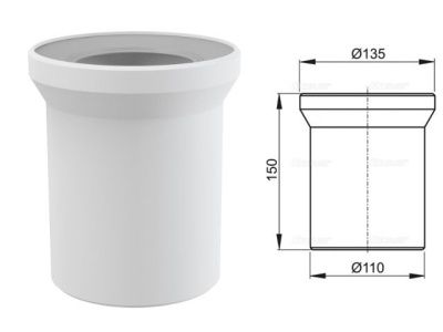Насадка для унитаза 150 мм, Alcaplast A91-150