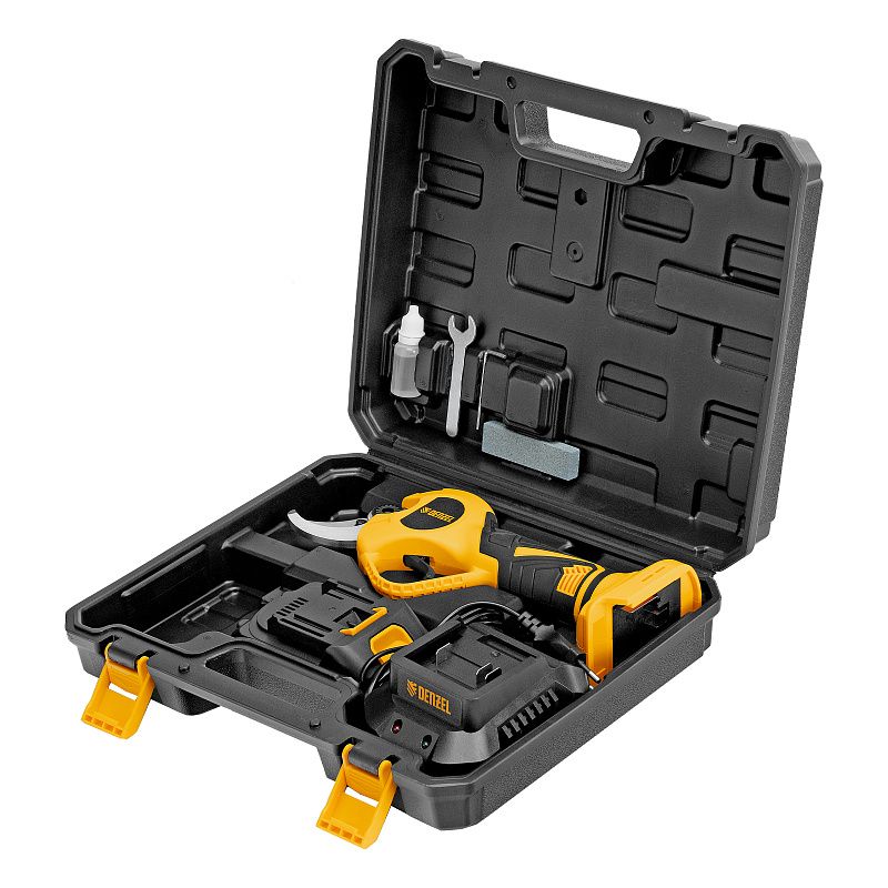 Секатор аккумуляторный, бесщет., CP-40BL, Li-Ion, 20 В, лезвия SK5 Denzel 59438