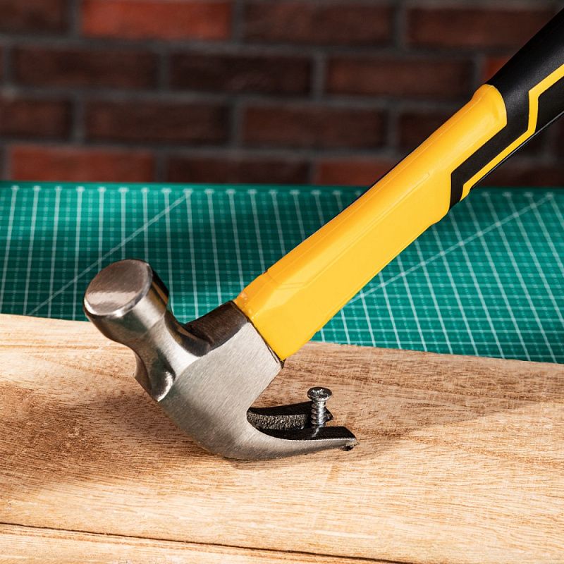 Молоток-гвоздодер Deli YS EDL5001, 0,25 кг, фибергласовая рукоятка