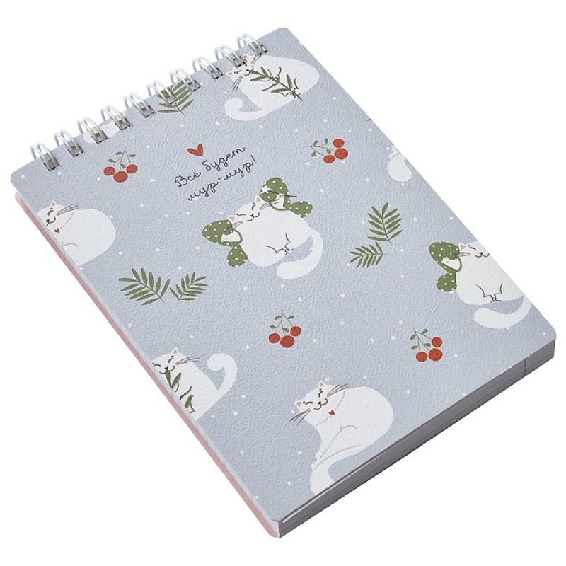 Блокнот "Mur-Mur крылышки", А6, 100 листов, сиреневый