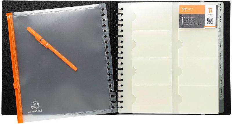 Визитница "Exacard", 265x250мм, черный