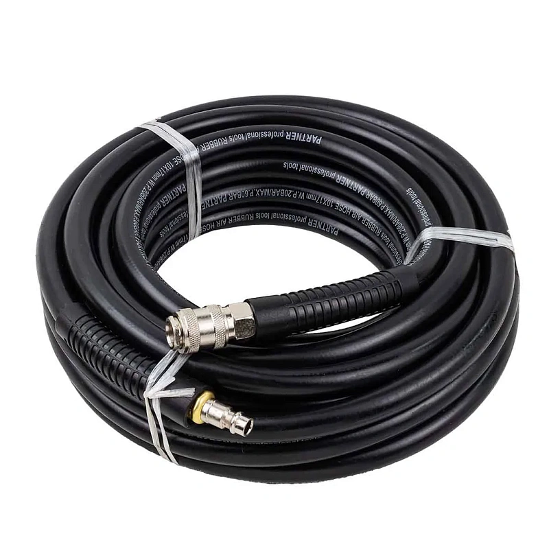 Шланг резиновый армированный 17х10 мм, 10 м, с быстроразъемными соединениями Partner PA-AHC-10/K