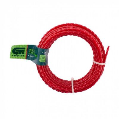 Леска для триммера овальная витая, 2.0 мм х 15 м, Россия Сибртех 961365