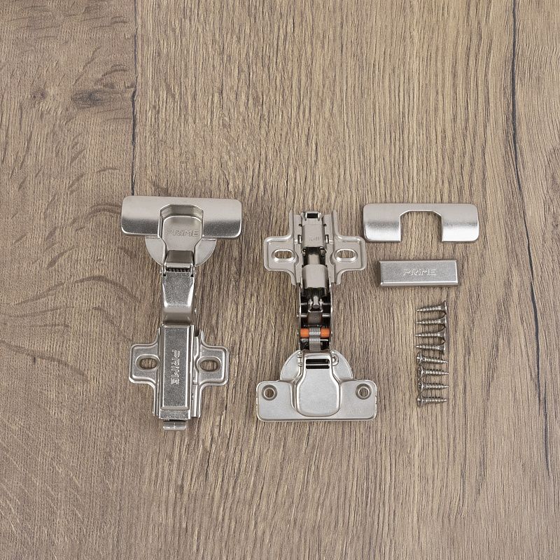 Петля внутренняя с доводчиком 48мм h2 clip-on, саморезы, заглушки, упак 2 шт., PRIME by AKS 112651