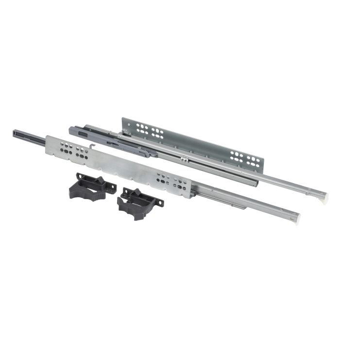 Направляющая скрытого монтажа L-550 с доводчиком ДСП16-18mm с замками компл. левая+правая AKS QType полное выдвижение QTYPE 87902