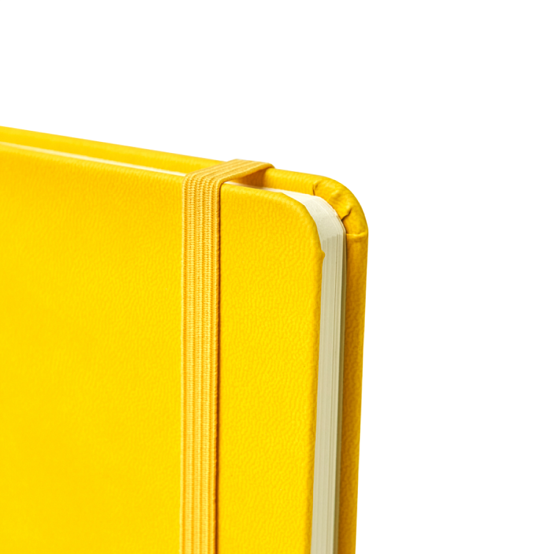 Блокнот "1818-16", А5, 96 листов, на резинке, желтый