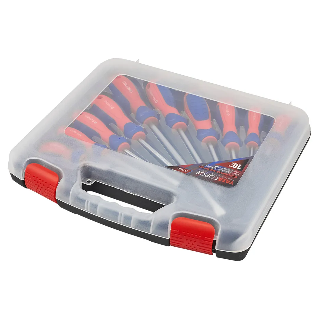 Набор отверток SL, PZ 10 пр YATAFORCE YF-7010C