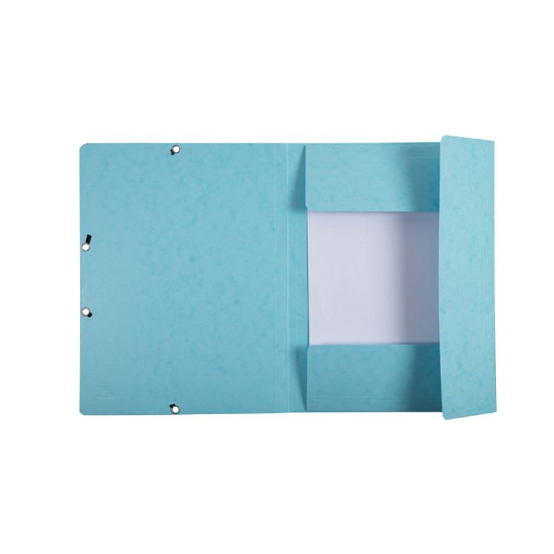 Папка на резинках "Aquarel", А4, 15 мм, картон, голубой