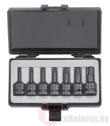 Набор головок-бит Torx ударных T30-T70 7 пр. 1/2'' Force 4078