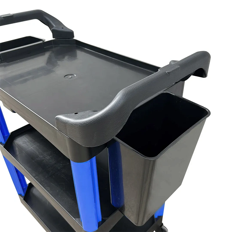 Тележка инструментальная 3-х полочная с двумя навесными лотками, г/п 150кг Forsage F-1141345