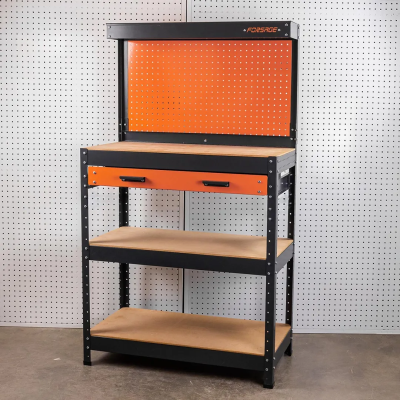 Верстак металлический 800х400х1400 мм с одной выдвижной полкой Forsage F-WT00303