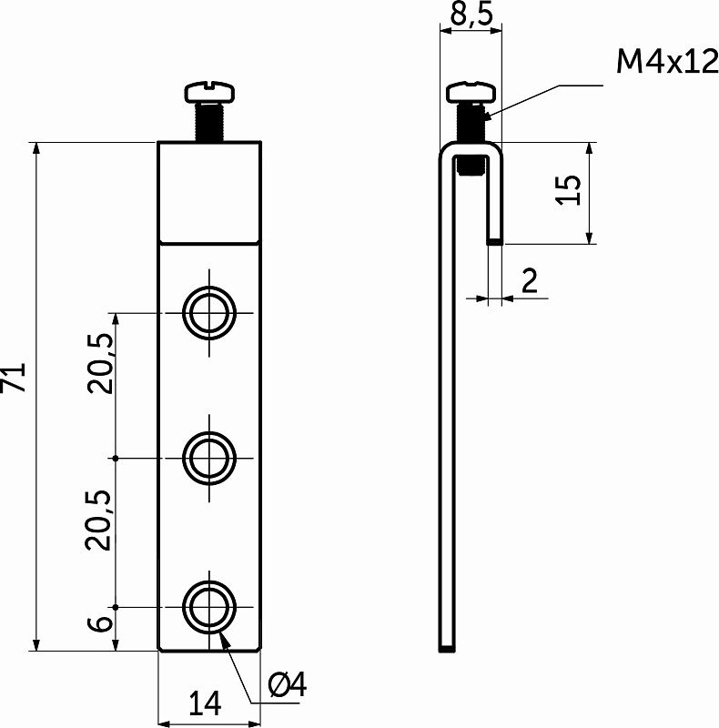 Кронштейн INDAUX AKS 123557