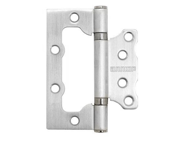 Петля накладная без врезки АЛЛЮР 100х75 2BB SCP БЛИСТЕР 2,5мм мат.хром 2 шт УЗК 1047