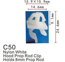 Клипса для крепления внутренней обшивки а/м Тойота пластиковая, 100 шт Forsage C0050(Toyota)