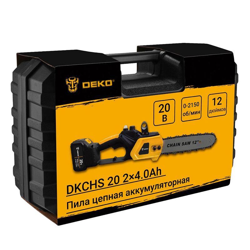 Пила цепная аккумуляторная DKCHS 20 DEKO 063-4356
