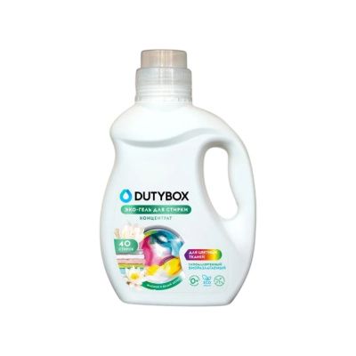 Средство для стирки Dutybox Жасмин и белый лотос, 1 л, экологичное, для цветного белья, гель-концентрат