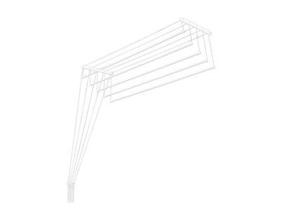 Сушилка для белья потолочная алюминиевая 1,8 м, 5 стержней, EURO PREMIUM, PERFECTO LINEA 36-031850