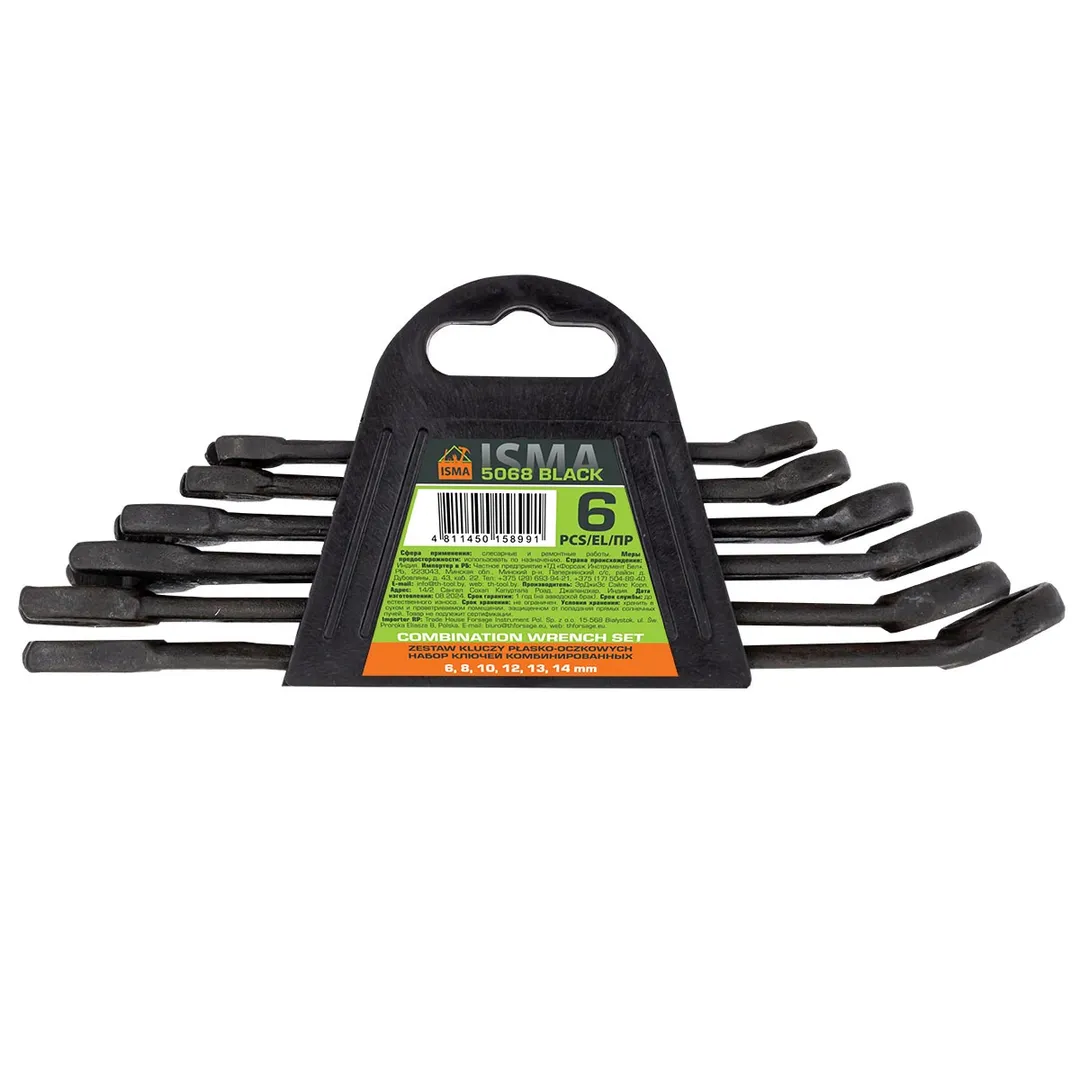 Набор ключей комбинированных 6-14 мм 6 пр ISMA ISMA-5068 BLACK