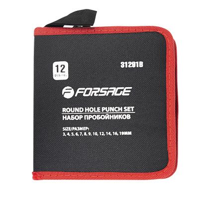 Набор пробойников 12 пр., 3-10, 12, 14, 16, 19 мм Forsage F-31291B