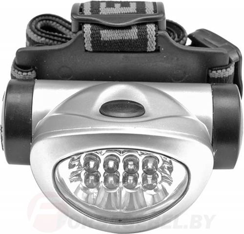 Фонарик налобный 8LED, 1.5V, 3хААА Vorel 88670