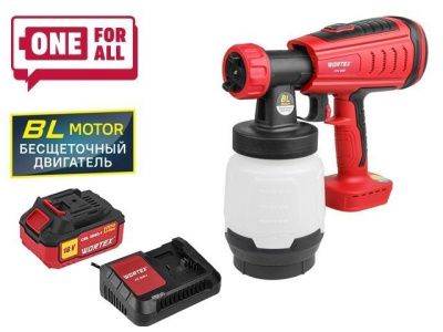 Аккум. краскораспылитель CPS 1808 в кор. ALL1 XLT SET бесщет. двиг., 18 В WORTEX 1333406