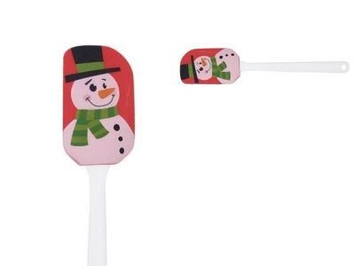 Лопатка силиконовая, 28х5.1 см, Снеговик, Perfecto Linea 21-107703