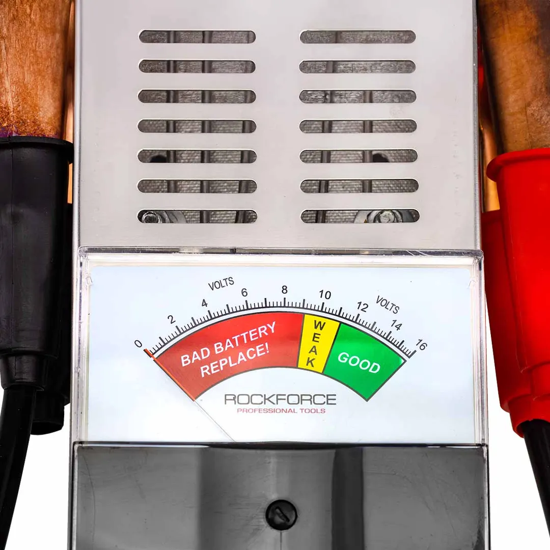 Тестер аккумуляторных батарей аналоговый 6V-12V, 100А RockForce RF-8310