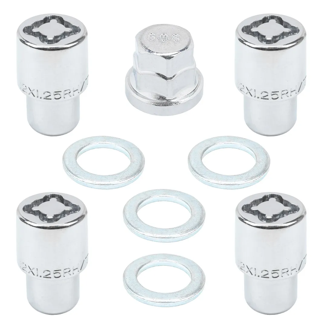 Набор секретных гаек на колесные диски M12x1.25RH 5 пр. Forsage F-643305
