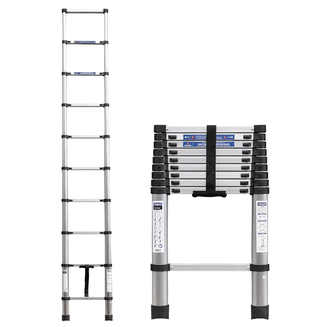 Лестница телескопическая алюм. бытовая 2.9 м 10 ступ. Scheppach Sch-UP290