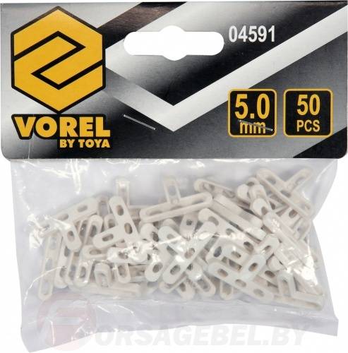 Крестики для плитки Т-образные 5,0 мм 50 шт. Vorel 04591