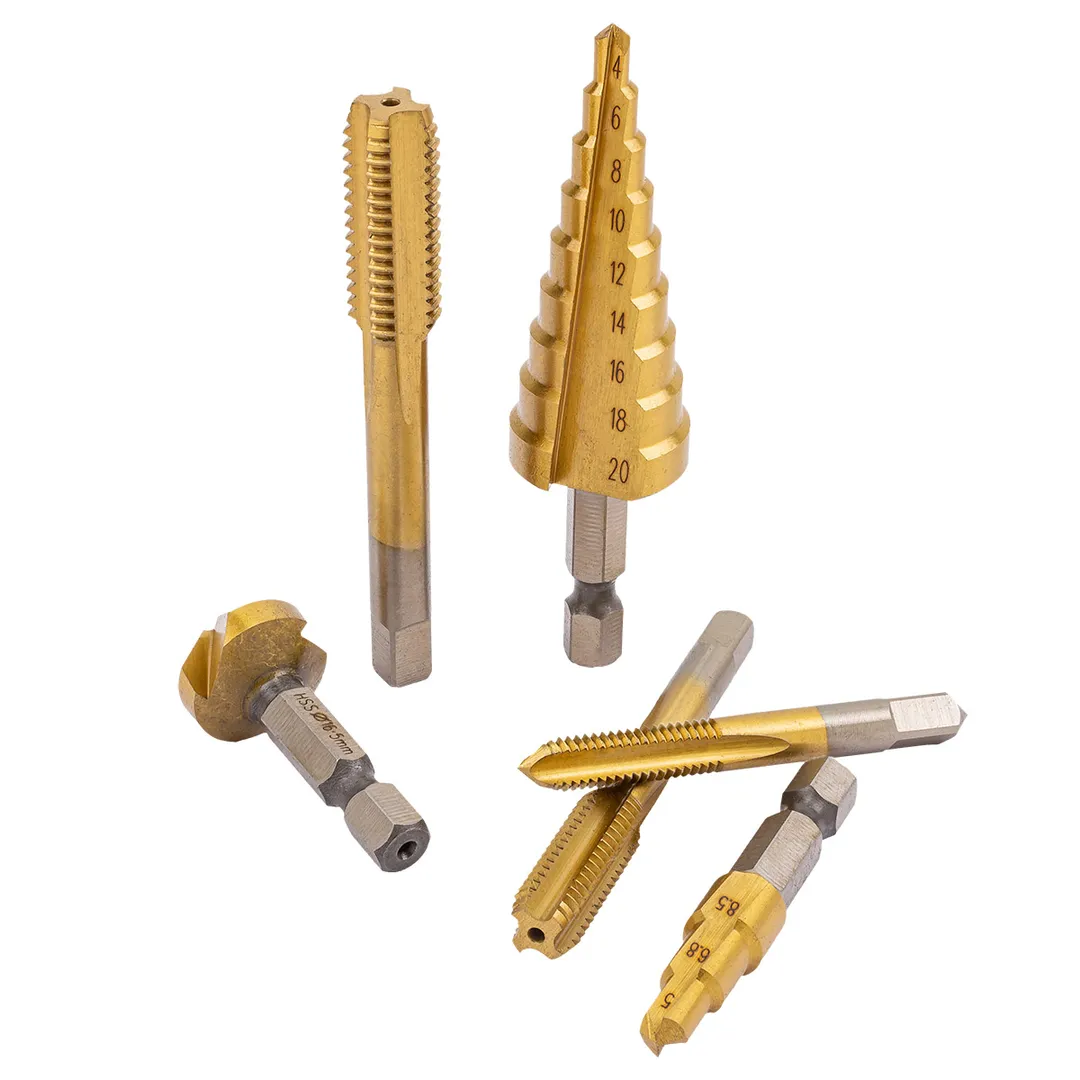 Набор метчиков и сверел ступенчатых 6 пр. Forsage F-44731