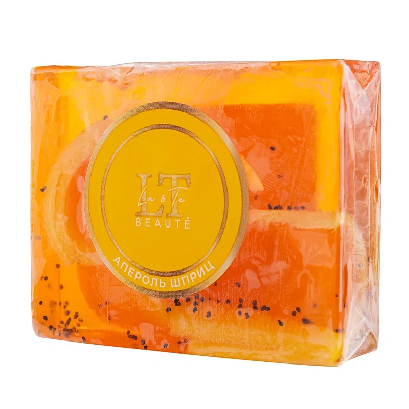 Мыло твердое ручной работы с добавлением эфирных масел ''Апероль шприц'' La and Te beaute LT-6129(+ уп)