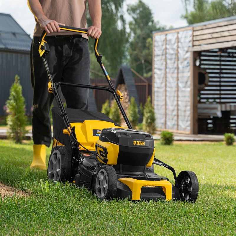 Газонокосилка аккумуляторная бесщет. DLM-460, 460 мм, травосб. 65 л., Li-Ion, 40 В Denzel 58911