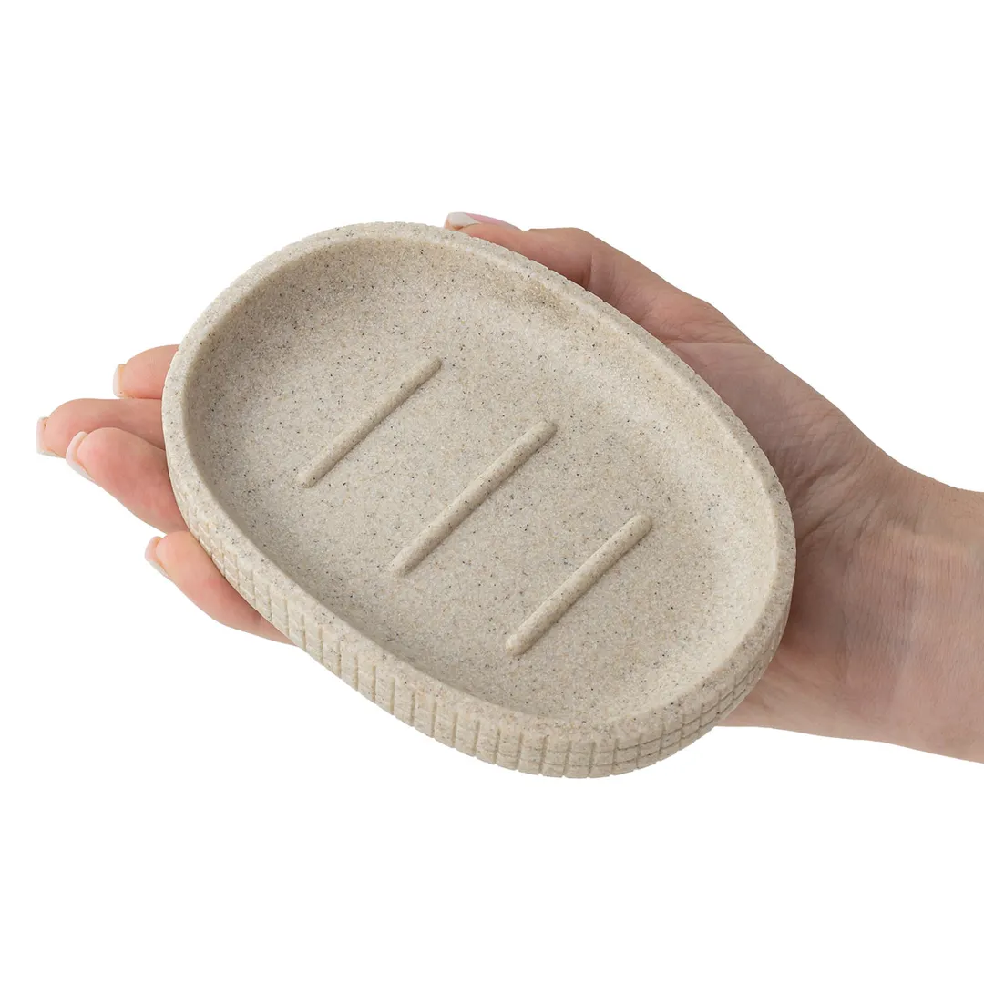 Набор для ванной комнаты 4 пр., мыльница, дозатор для мыла, подставка для зубных щеток, подставка для косметических аксессуаров La and Te beaute LT-BS-6