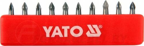 Набор бит PH0х25 мм 1/4'' 10 пр. S2 HRC58-62 Yato YT-0473