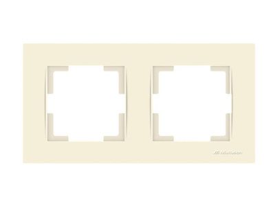 Рамка 2-ая горизонтальная кремовая, RITA, Mutlusan 22208001202