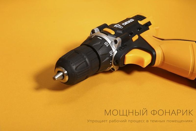 Дрель-шуруповерт аккумуляторная DKCD12FU-Li SET 63 DEKO 063-4094