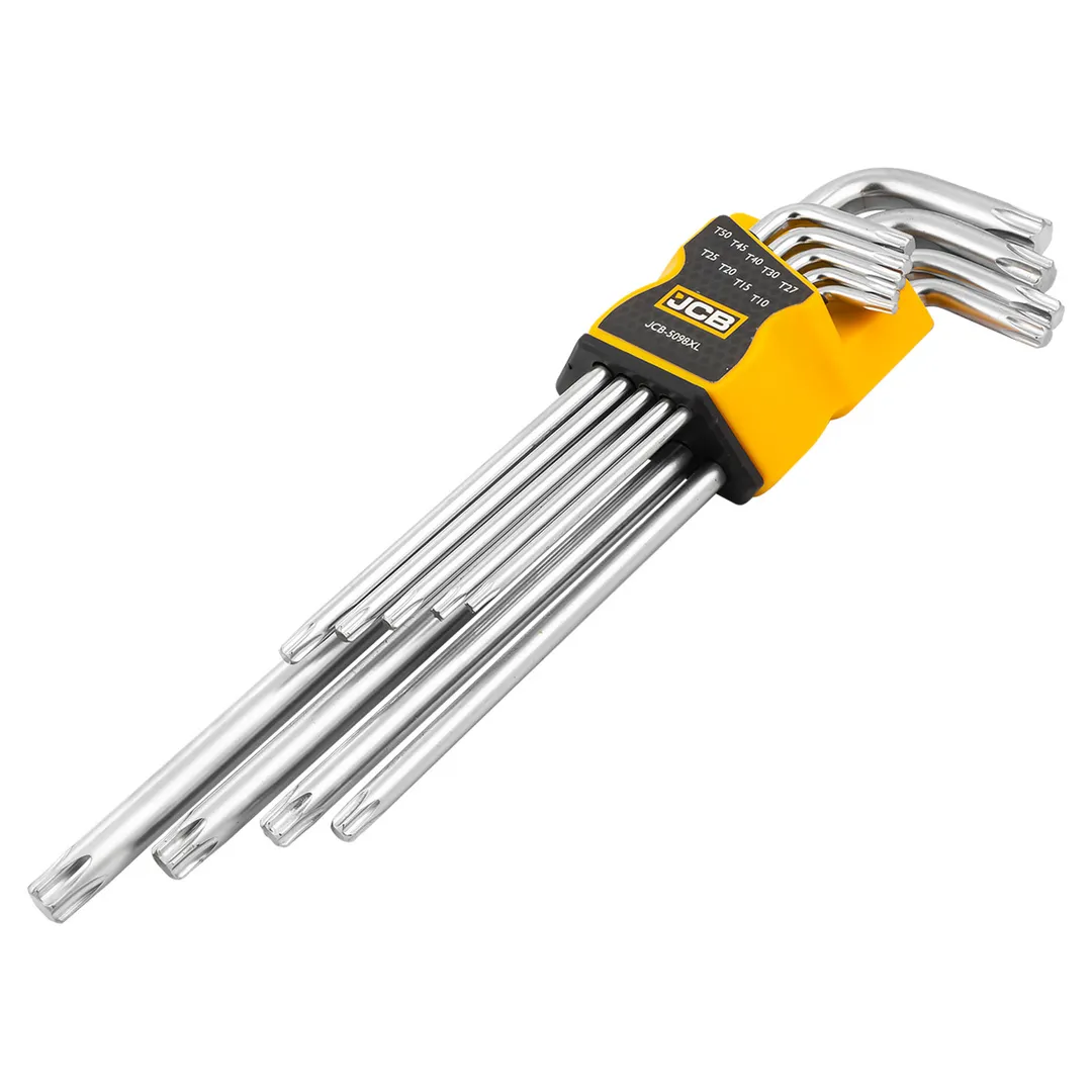 Набор Г-образных экстрадлинных ключей Torx, T10-T50, 9 пр JCB JCB-5098XL