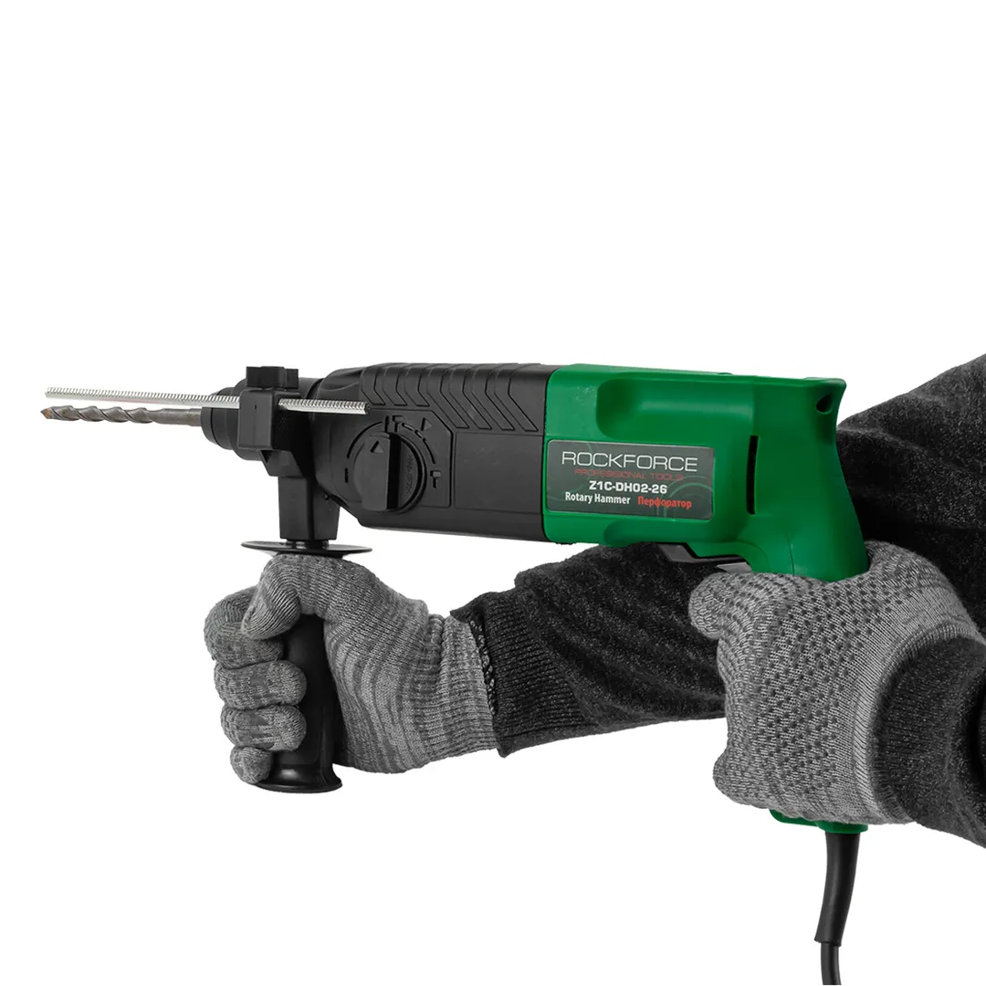 Перфоратор электрический 220V, 50/60Гц, 800W, 0-1300 об/мин, 2.8Дж, RockForce RF-Z1C-DH02-26