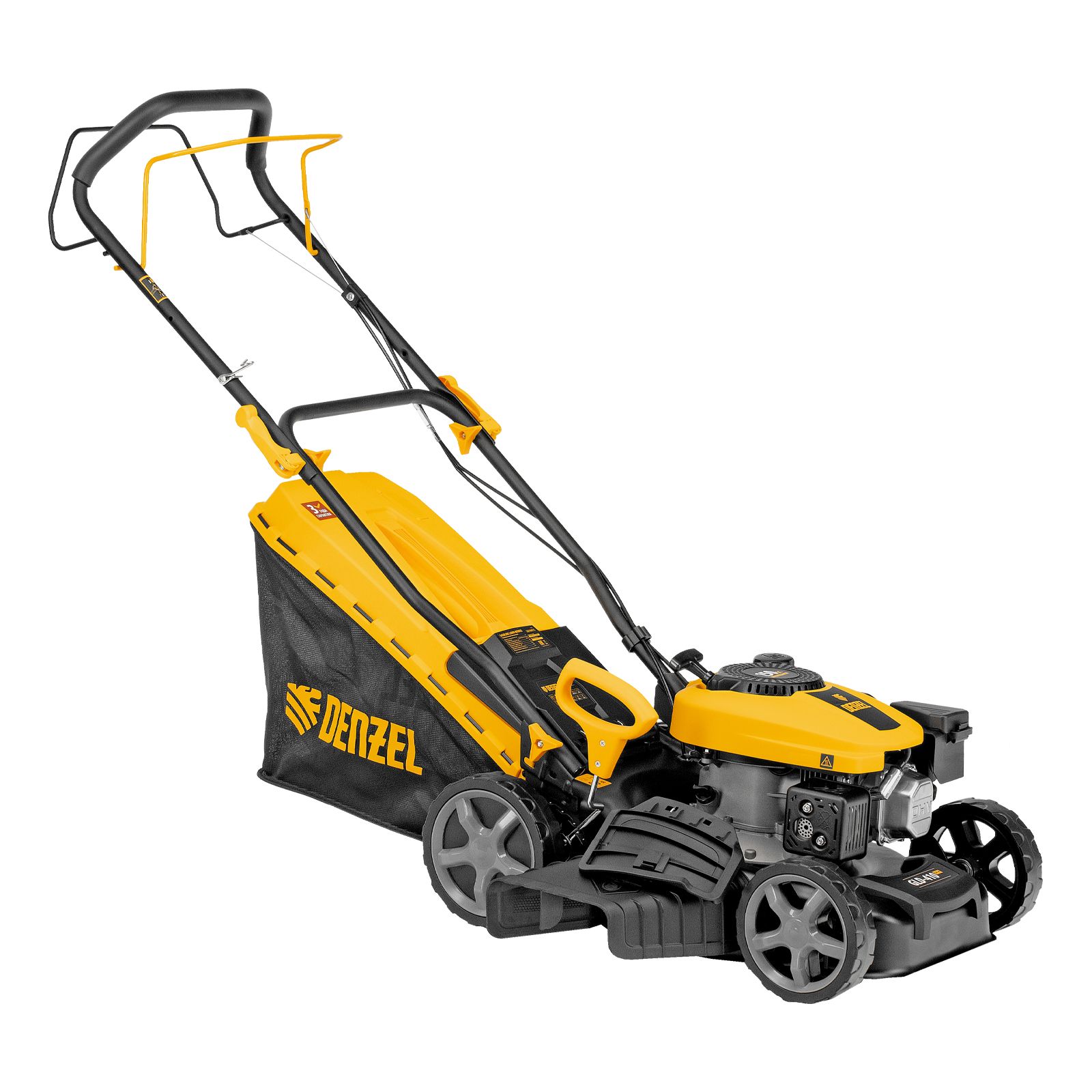 Газонокосилка бензиновая GLD-410SP-K, 150 см3, 41 см, привод, 40 л Denzel 58813