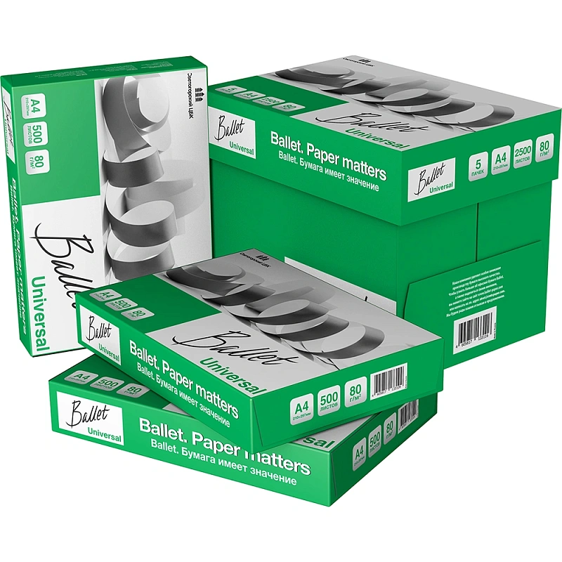 Бумага "Ballet Universal", А4, 500 листов, 80 г/м2
