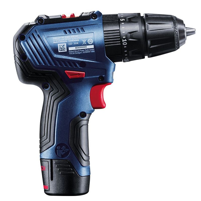 Дрель-шуруповерт ударная аккумуляторная GSB 12V-30 Professional BOSCH (06019G9100)
